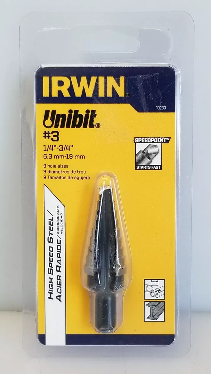 Irwin unibit step drill bit online