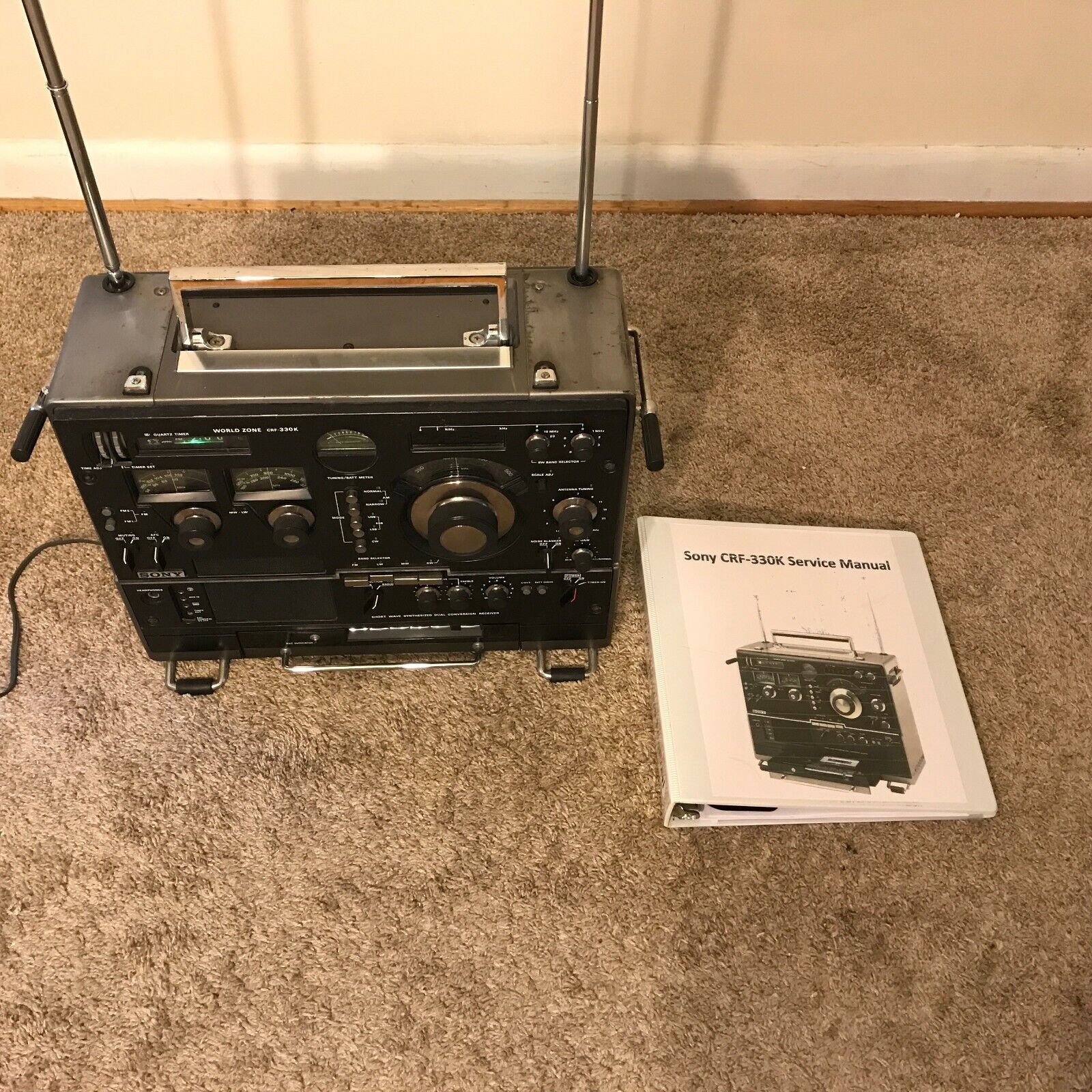 Vintage Sony CRF-330K  Shortwave Radio World Zone Receiver