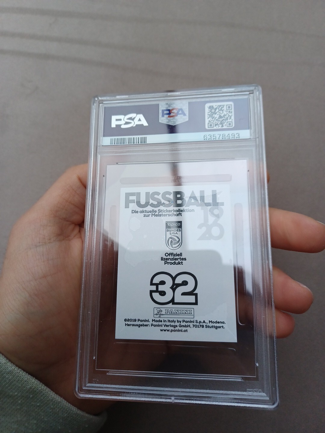 Erling Haaland Rookie #32 Panini Football 2019-20 Image PSA 6 RC view 5