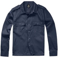 Brandit US Shirt 1/1 Long Sleeve Work Mens Army Uniform Military Top Marine Navy