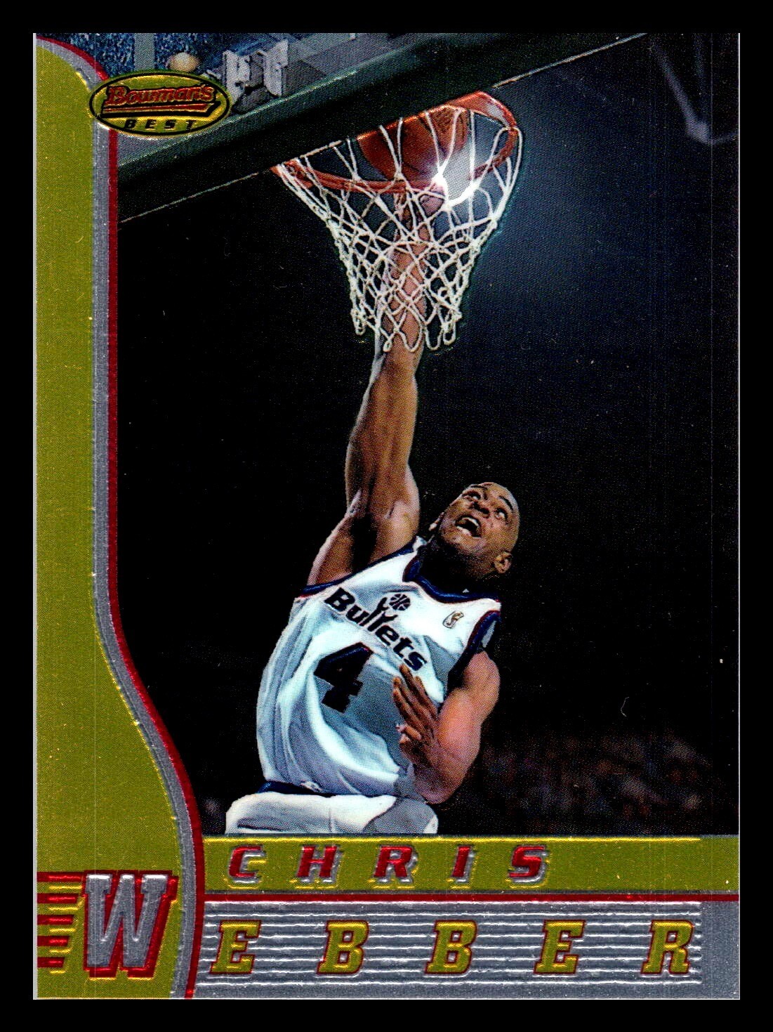 1996-97 Bowman's Best Chris Webber #27 Washington Bullets