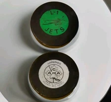 L-1 JETS VICEROY Mfg  CAHA CMJHL OHA Old Timer Era VINTAGE PUCK MADE IN CANADA