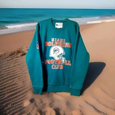 Starter NFL Miami Dolphins Football Crew Neck Fleece Sweatshirt Men's Size XL