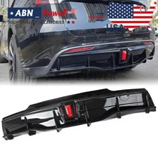 Rear Bumper Diffuser Lip With Light Gloss Black For 2020-2024 Tesla Model Y