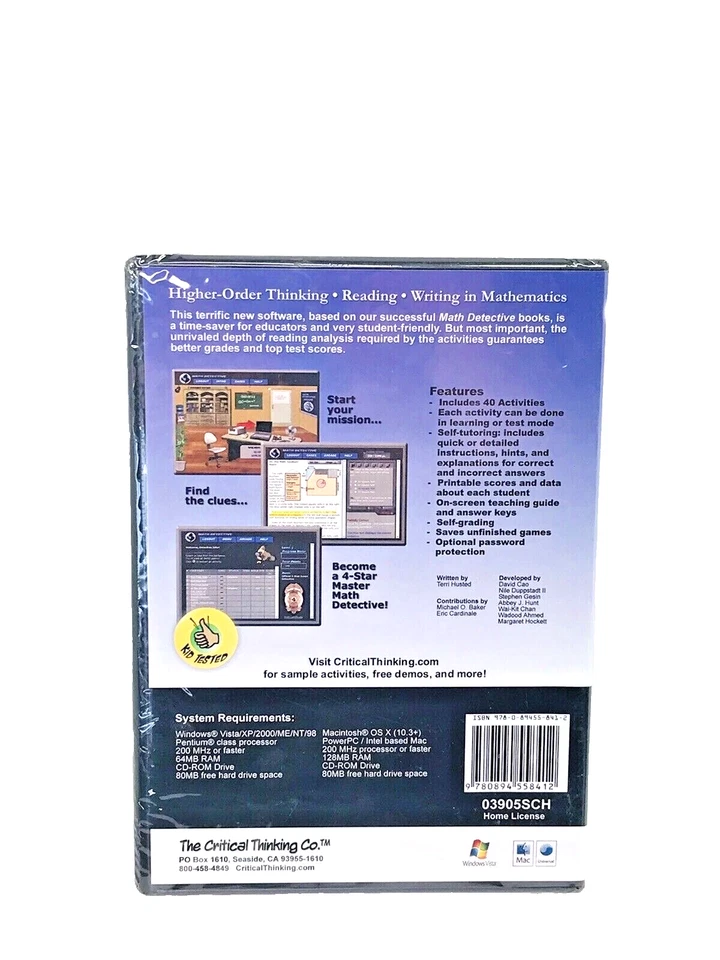 New Math Detective A1 Thinking Reading Writing Mathematics CD-Rom Grades 5-6 - Image 2 of 2
