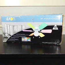 Avion Kids Ceiling Fan Light 30 Inch Rainbow Multicolor 6 Blades