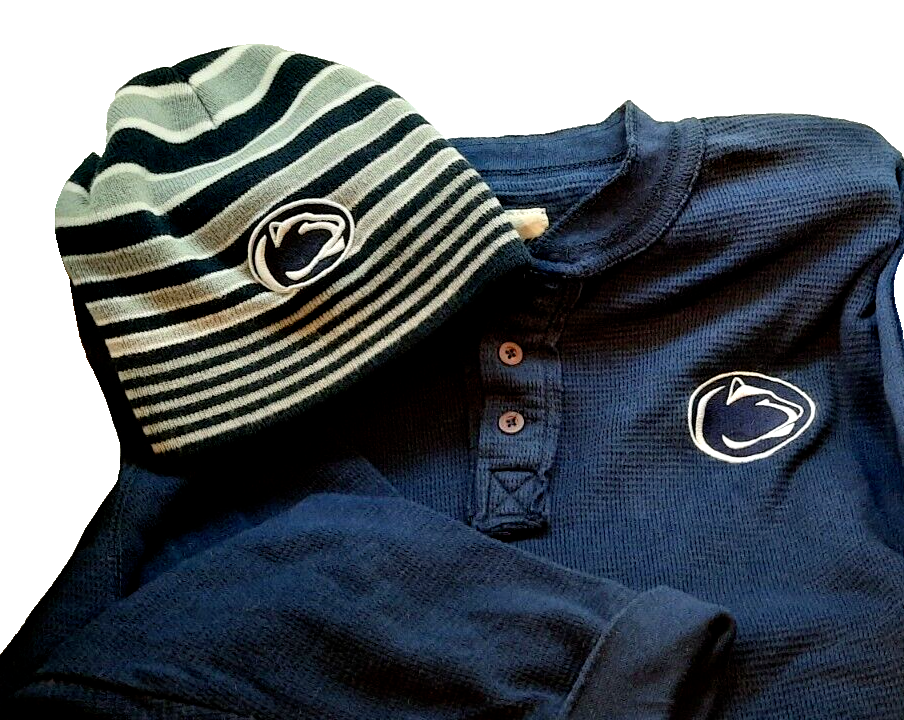 Nittany Lions Shirt and Knit Hat - Sz L - Penn State - College Game Day - Logo