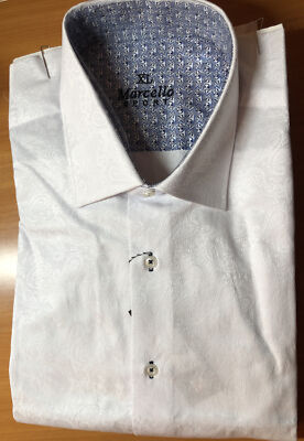 Marcello Sport White Dress Shirt, Size XL, XXXL