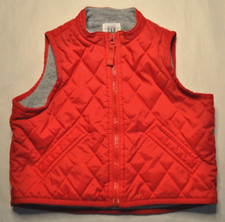 BABY GAP Red Sleeveless Zippered Vest 2xl 2yrs