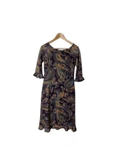 Vintage Y2K Holt Renfrew Grunge Paisley Mesh Dress S 1010