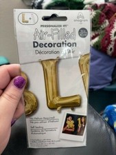 Anagram Letter "L" Gold Minishape 16" Foil Balloon New 