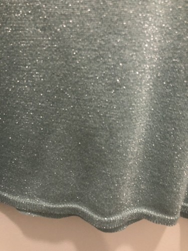 Blusa Notations verde con filo argento senza maniche misto poliestere taglia large - Foto 6 di 6