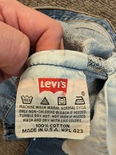 Vintage Levis 501 USA Made Straight Leg Jeans 42x30 Old-school Button Fly