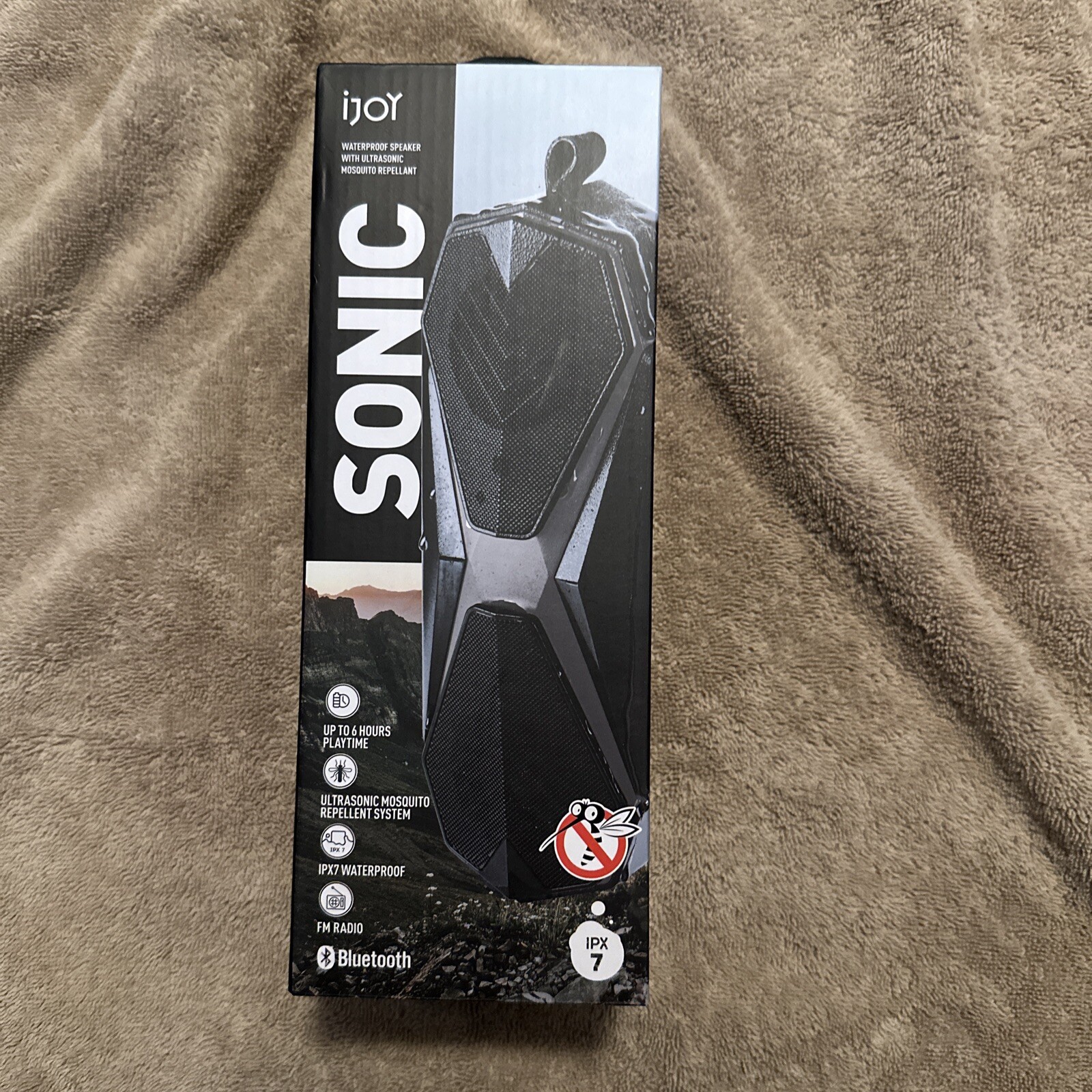 iJoy Sonic Bluetooth/ waterproof speaker w/Ultrasonic Mosquito Repellent -Black