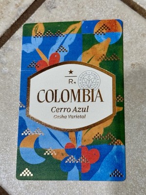 Starbucks Reserve Shanghai Taster Card Colombia Cerro Azul 2025 In Chinese