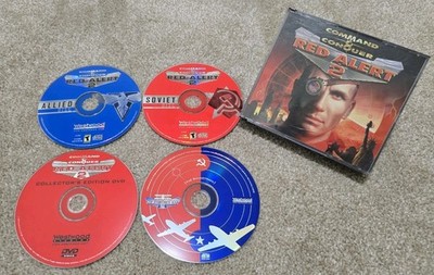 Command & Conquer Red Alert 2 PC CD-Rom 4 Disc Collector's Set, Computer Game