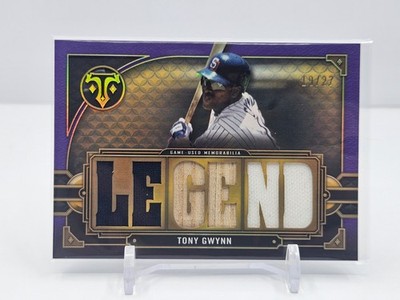 TONY GWYNN 2022 TOPPS TRIPLE THREADS PRIME GAME USED RELICS! #19/27! JERSEY #!