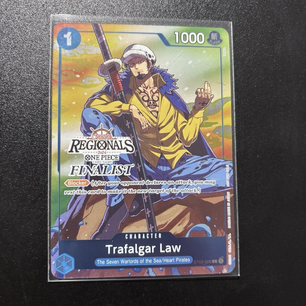 ワンピース カード 英語 ファイナリスト Finalist One Piece TCG | Trafalgar Law Finalist | Online Regional Finalist