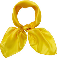 27.5'' Silk Feeling Scarf Medium Square Satin Head Neck Scarf for Women Hair Sle