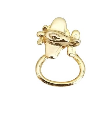 Airplane Pin Gold-tone Metal Pin Marked Ballou Reg d 130 Years