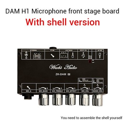 ZK-DAM H1 Microphone Preamplifier Board Mic Preamp+Shell Bluetooth for USB Drive