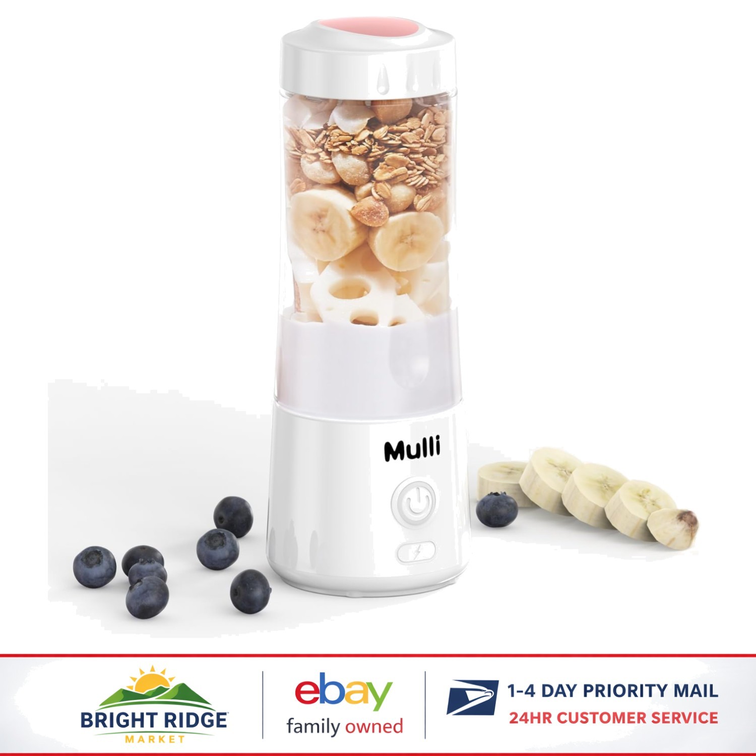 Travel-Friendly Blender with Powerful 6 Blades for Quick Smoothie Prep