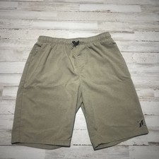 Hurley Youth Boys large Hybrid Short 4-Way Stretch With 2 Pockets Tan athletic