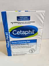3 Bars Value Pack Cetaphil Deep Cleansing Bar Dry To Normal Sensitive Skin 4.5oz