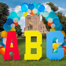 3-PCS Large Back to School Yard Sign 31.5 Inch ABC Jumbo Photo Booth Props