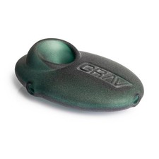 GRAV  SANDBLASTED Pebble Spoon Boro Glass Hand Pipe 3" LAKE GREEN Handpipe