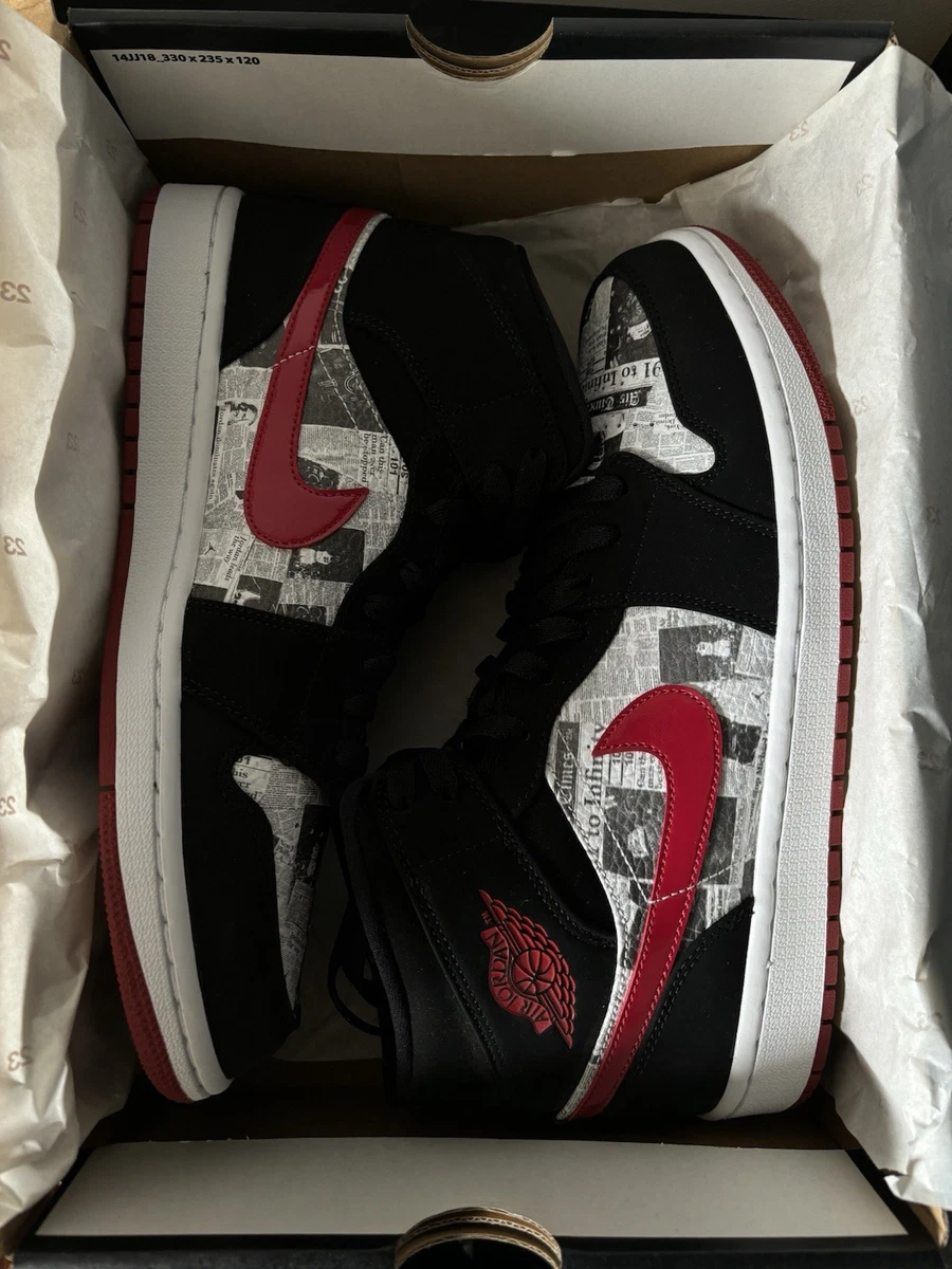 Jordan 1 SE Mid Newspaper Times for Sale | Authenticity Guaranteed