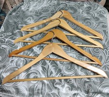 Set of 4 Wishbone Wooden Suit Coat Hangers