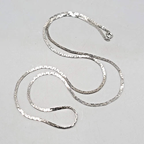 Vintage Silver tone C Link Chain Necklace Estate Costume Jewelry 30 in