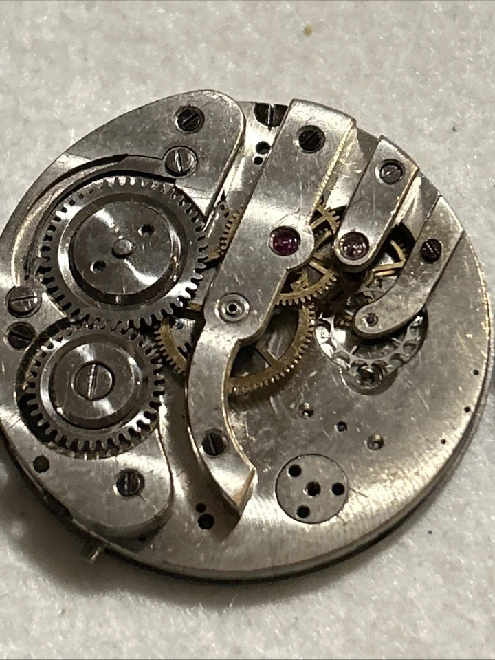 Antiguo Reloj Bolsillo Buren Movimiento Piezas Buen Equilibrio Suizo Foto 3 de 4