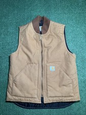 Carhartt Men's Arctic Quilt Lined Duck Vest V01-BRN Size S