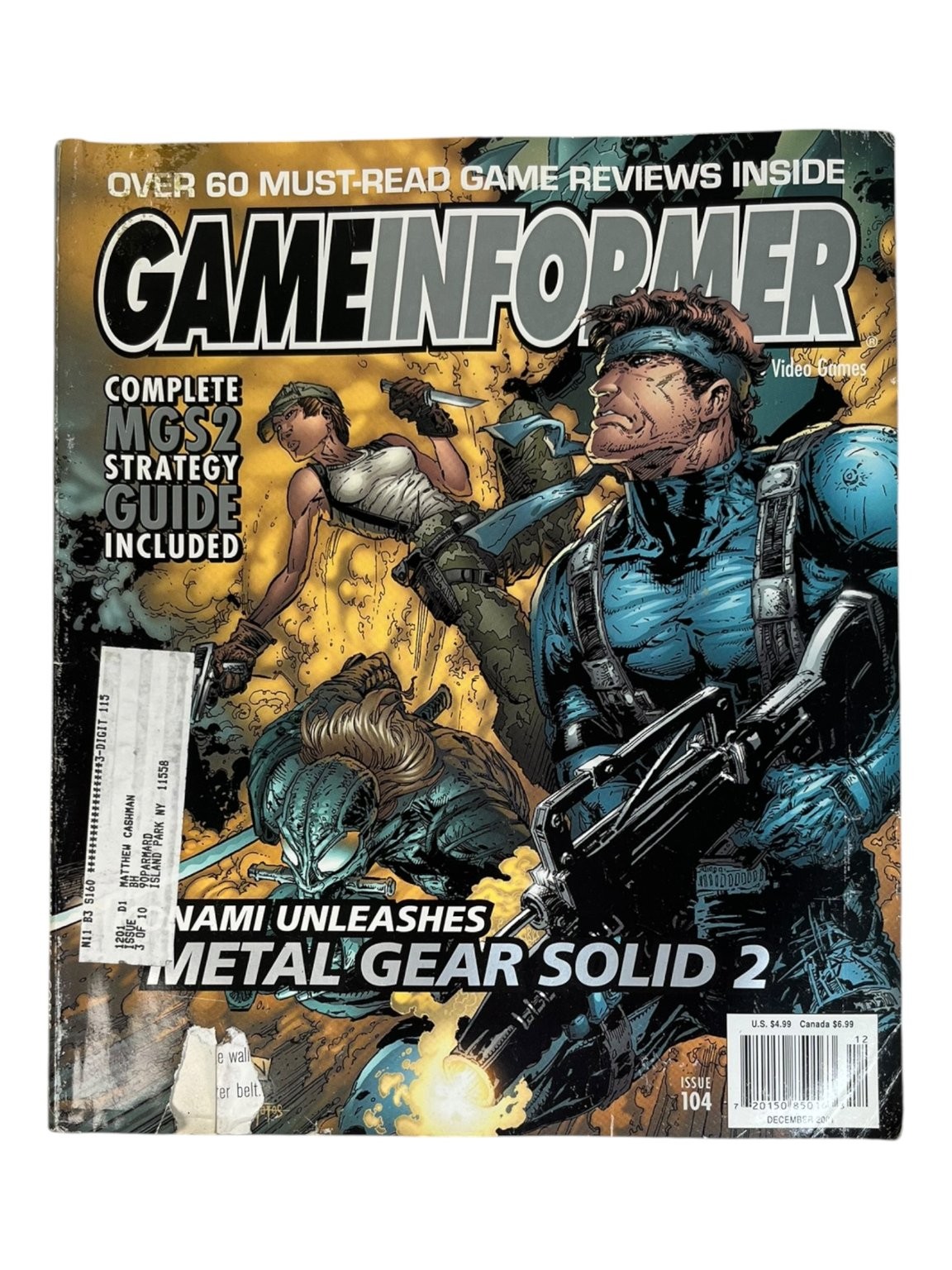 Game Informer December Game Informer December 2001 Metal Gear Solid 2 Magazine Video Games ...