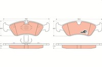 Bremsbelagsatz Scheibenbremse Cotec TRW GDB1300 FüR Opel Astra Vectra Kadett CC