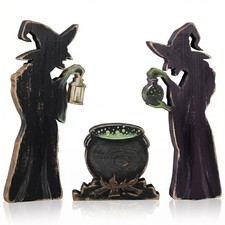 Halloween Witch Decor, Decorations Indoor 5.11"H x 2.75"W, Black