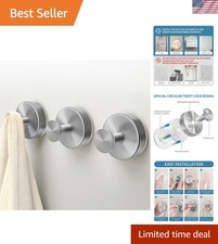Suction Cup Hooks for Shower, Shower Hooks for Bath Robe, Mirror, Tile, Windo...