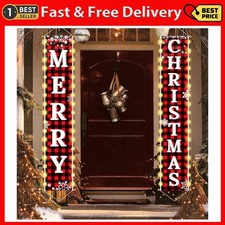 Christmas Decorations Outdoor Yard, outside Front Porch Sign Set with Lights, Re
