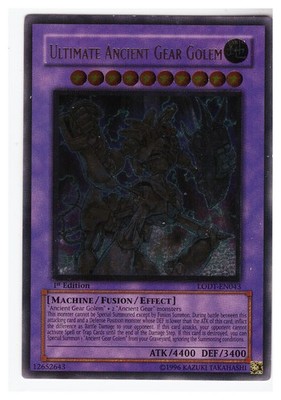 LP Ultimate Ancient Gear Golem LODT-EN043 1st Edition Ultimate Rare