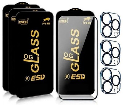 ESD Glas Schutzfolie + Kamera Für iPhone 17 16 15 14 13 12 11 Pro Max