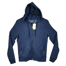 Peter Millar S Maven Full Zip Hoodie Womens Performance Sweatshirt Navy Blue NEW