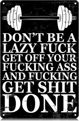 Don't be a Wall Art Get Off Your Wall Ass Tin Metal Signs Home Décor 8x12 Inch