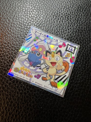 Meowth Pokemon Pikachu & Music Corps Sticker Seal AB3 Japanese US SELLER NM - Picture 3 of 4