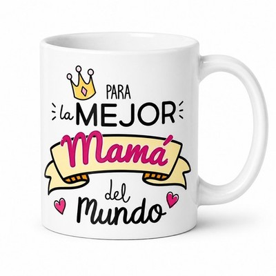 Taza De  11 oz.   Sublimada día de la Madre personalizables con su nombre o foto