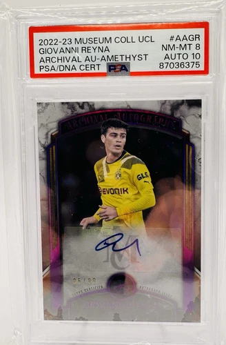 2022-23 Museum Coll UCL #AAGR Giovanni Reyna Auto Amethyst /99 PSA