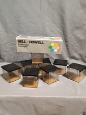 Vintage 80s Bell Howell 8 Slide Cube Cartridges For A 35mm Fit Slide Projector