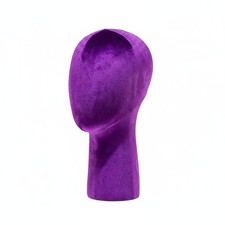 Plush Mannequin Head Elegant Look Plush Hairpiece Head Sleek Shape