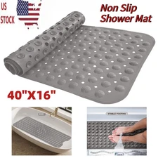 Bath/Tub/Shower Extra Long Mat 40"X16" Anti Slip Antibacterial Machine Washable